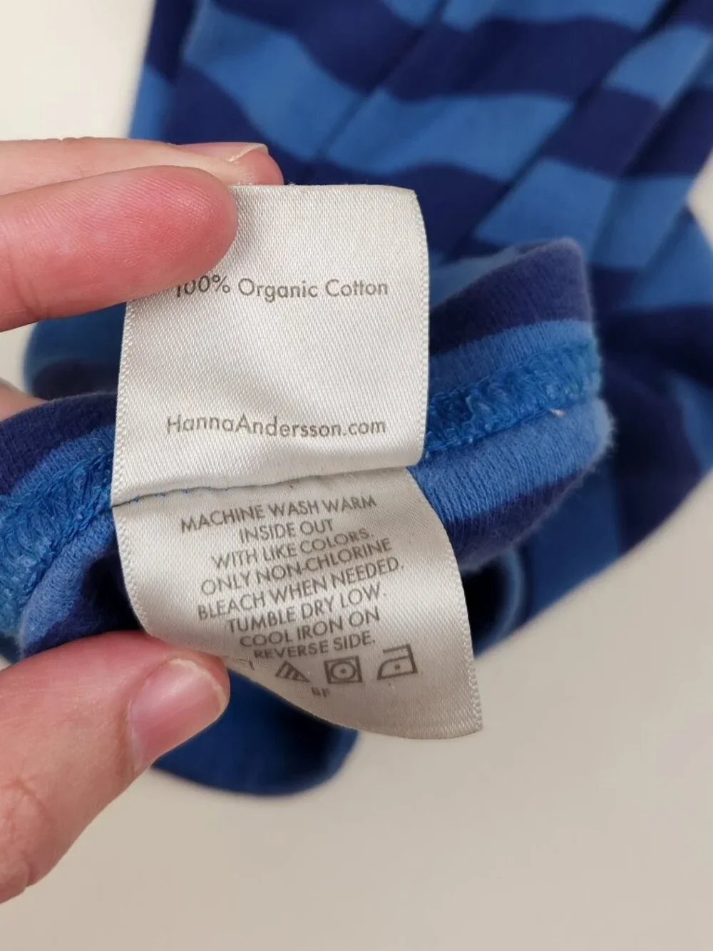 Hanna Andersson Blue Stripe Organic Cotton Pajama Pants sz US 2T 85cm